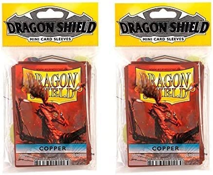 Mini pochettes de cartes japonaises Dragon Shield cuivre pour jouer en club ou entre amis