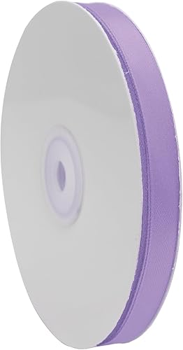 Miniatura 715 de Cinta de satén rosa polvoriento de doble cara de 1/4 pulgadas x 50 yardas, cintas de poliéster polvorientas para envolver regalos, cinta de tela