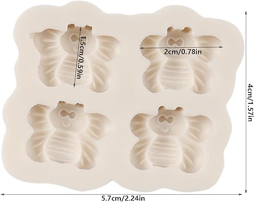 Miniatura 2 de Bumble Bee Moldes de silicona para fondant de chocolate de abeja para decoración de pasteles, decoración de cupcakes, pasta de goma de arcilla