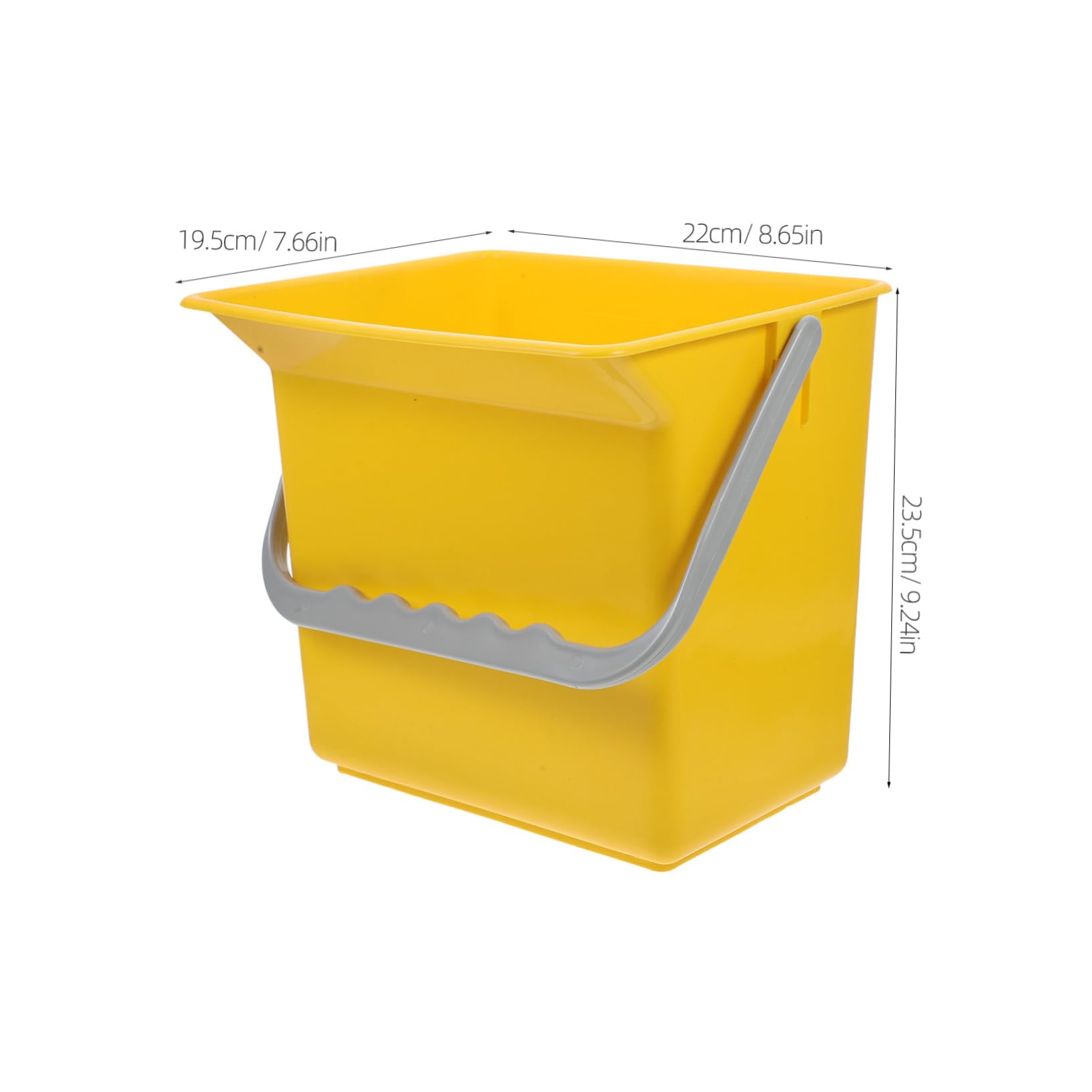 ERINGOGO Multipurpose Cleaning Bucket Handle Car Trash Bin Small Plastic Bucket for Household Use