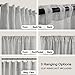KOUFALL Light Grey Curtains 84 Inch Length for Living Room 2 Panels Set,Sheer Linen Farmhouse Privacy Curtains That Let Light in,52x84 Inches Long,Dove Gray