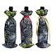 Produktbild Blaubeeren 3 Stücke Weihnachten Weinflasche Abdeckung Tasche Set Urlaub Rotwein Champagner 13X4,5 Zoll, Bar Küche Weihnachten Familie Party Dekoration Tisch D