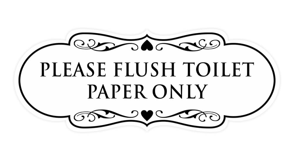 Amazon.com: Designer Please Flush Toilet Paper Only Sign (White) - Small 2 Pack : Tools & Home Improvement amazon-com-designer-please-flush-toilet-paper-only-sign-white-small-2-pack-tools-home-improvement