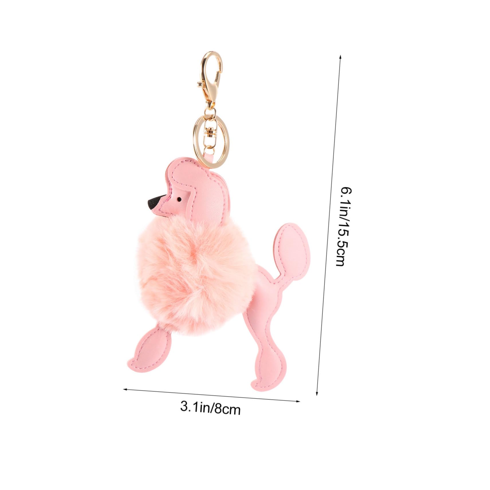 MRKU 1 Adorabile Ciondolo per Borsa a Forma di Cane di Peluche, Grazioso Accessorio Portachiavi per Borse, Zaini, Regalo per Gli Amici, Design soffice.