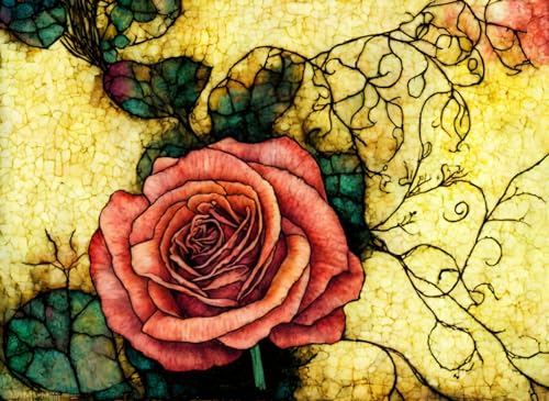 Toile murale émotion de ligne poésie rose décoration murale inspirante Meechi