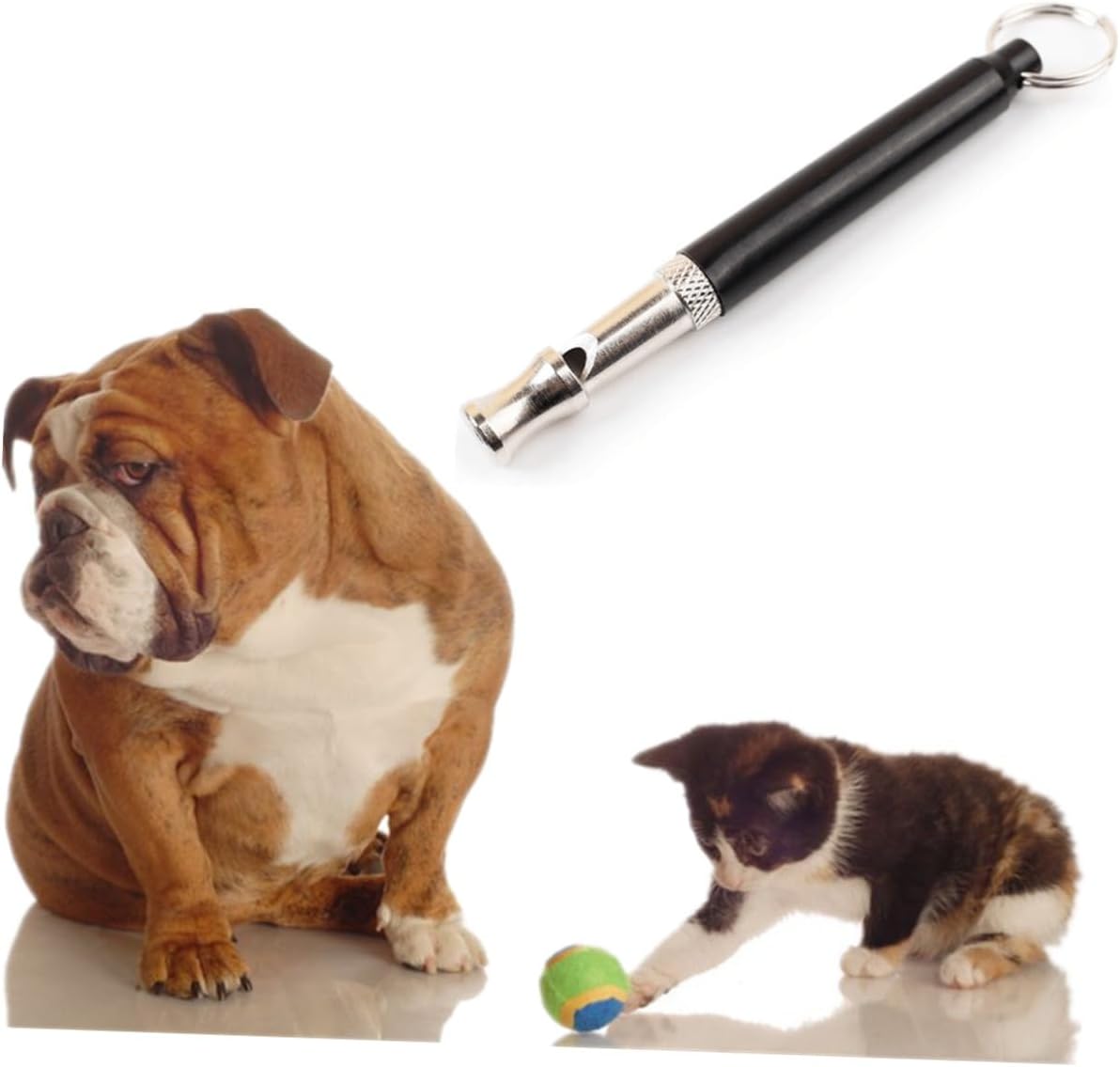 Dog Training Whistle Frequency Silent Bark Control Device Black Non-Corrosive Strap for Pet Obedience Training and Recall