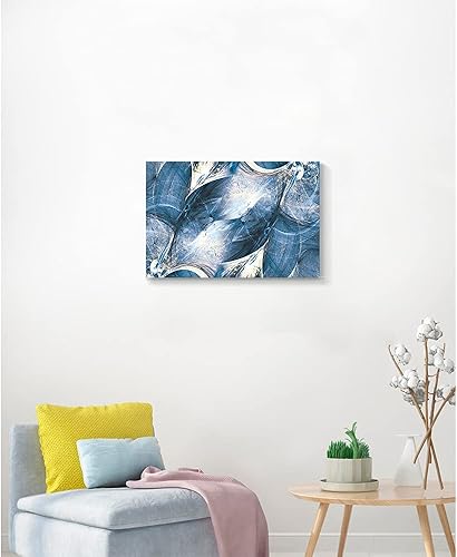 Miniatura 159 de Lienzo artístico para pared, pinturas de arte abstracto, fantasía azul, grafiti colorido sobre fondo blanco; decoración artística moderna para sala