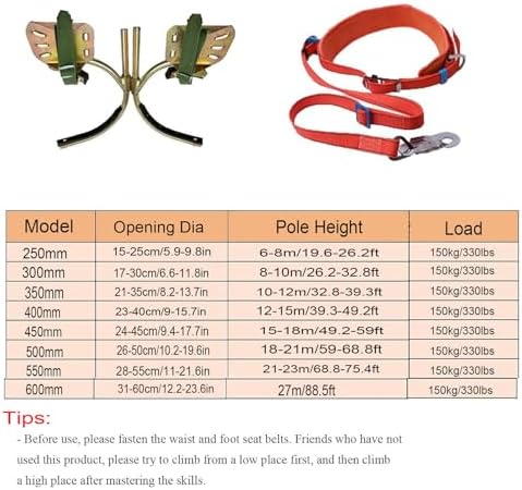 Adjustable Electrician Climbing Shoes with Secure Spikes - Anti-Slip Utility Pole Foot Buckle for Lineman Maintenance, Concrete Pole Climbing Footwear, Durable & Comfortable Design