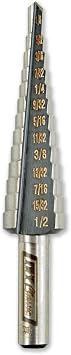 IVY Classic 09001 13-Hole Step Drill, 1/8" - 1/2", 1/32" Increments, 1/Card