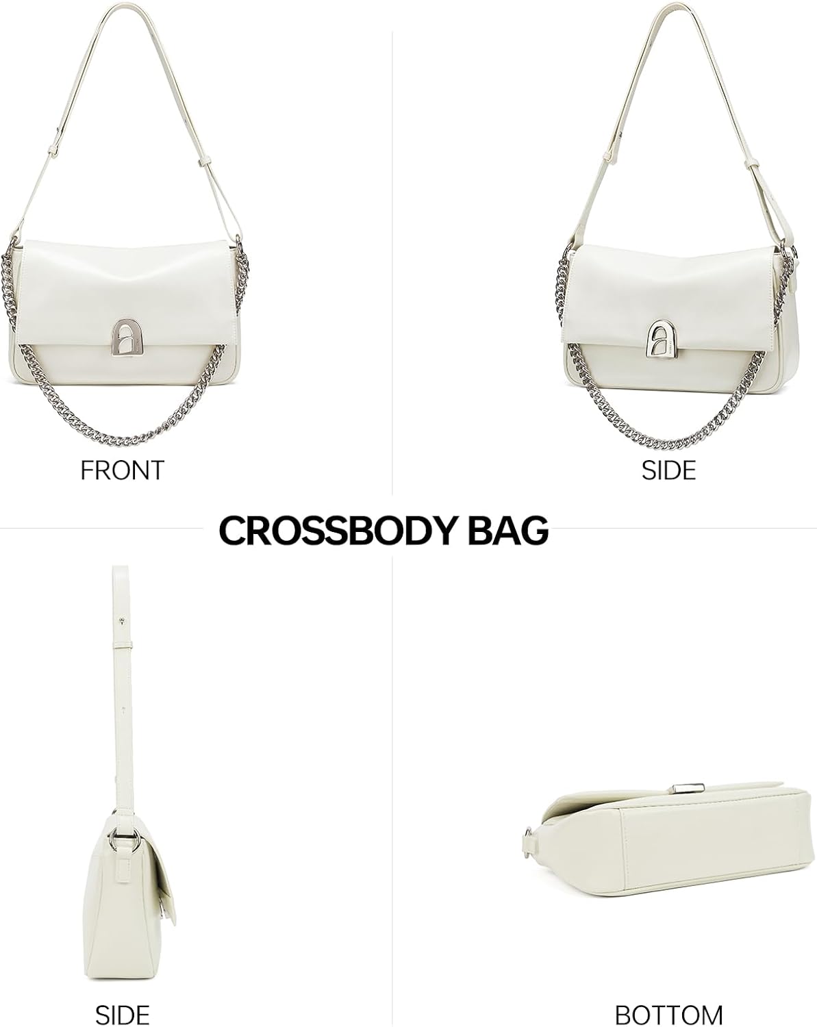 LA FESTIN Leather Crossbody Purse for Women Small Shoulder Bag with Adjustable Strap Trendy Designer Purses and Handbags - Image 6