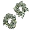 Lings Moment Artificial Eucalyptus and Willow Greenery Garlands 59ft 2pcs Fake Vines for Wedding Table RunnerArchEnter Aisle Hanging Decorations