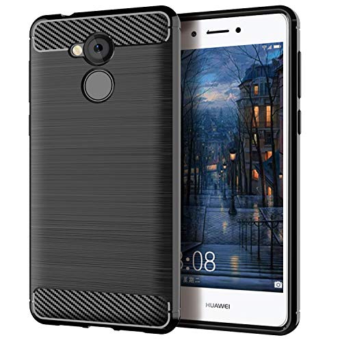 Funda HUAWEI Honor Enjoy 6C,HUAWEI Enjoy 6C Carcasa con [Gel de sílice de fibra de carbono] [Anti-huella dactilar][Mano antideslizante] Anti-rasguños Estuche para Case cover HUAWEI Honor Enjoy 6C