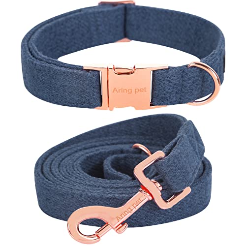 Aring Pet Dog Collar And Leash-Cute Dog Collar Set, Adjustable Cotton Boy Dog Collars With Leash For Small Medium Large Dogs And Cats #TOP13