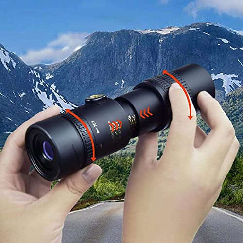 Image of 4K 10-300X40mm Monoculars Telescope, BAK4 Prism,FMC Lens, HD Waterproof Super Telephoto Zoom Monocular Telescope with Tripod for Bird Watching /Camping /Travelling /Hiking (TOnly Telescope)