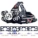 Headlamp Rechargeable LED Headlight 4 Modes, LED Waterproof Work Headlight, Brightest 10000 Lumens Flashlight, Recharged by USB/Plug in/Car Charger (All Include), for Camping, Running, Hiking, Fishing