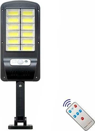 ZHIER Luces solares para exteriores, lámpara de calle solar PIR con sensor de movimiento 3000 mAh, IP65, impermeable, para jardín, pared, patio,