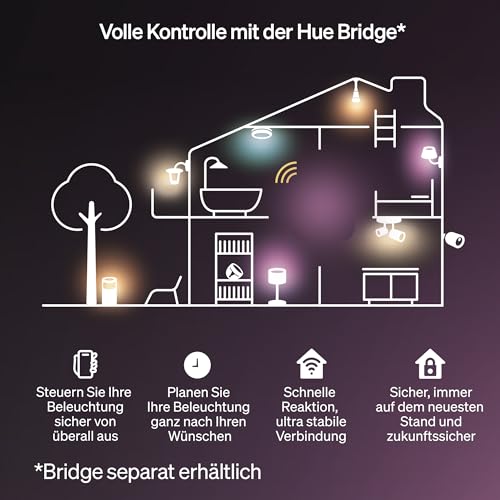 Hue Essential 10-Meter-LED-Flex-Lightstrip, RGBIC, lebendige Farben, flexible Innenbeleuchtung, einfache Installation, App- und Sprachsteuerung, kompatibel mit Alexa, Google Assistant und Apple Home