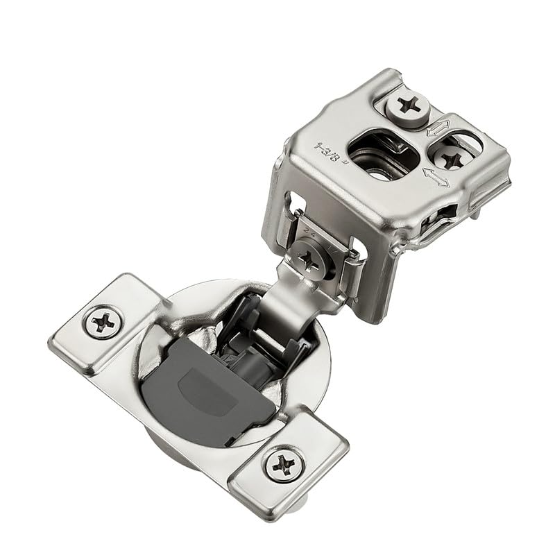 HOME EDIT 50 Pack 25 Pairs 1-3/8 inch Overlay Soft Close Cabinet Hinges for Kitchen, Stainless Steel Three-Way Adjustable, Concealed Self-Closing Door