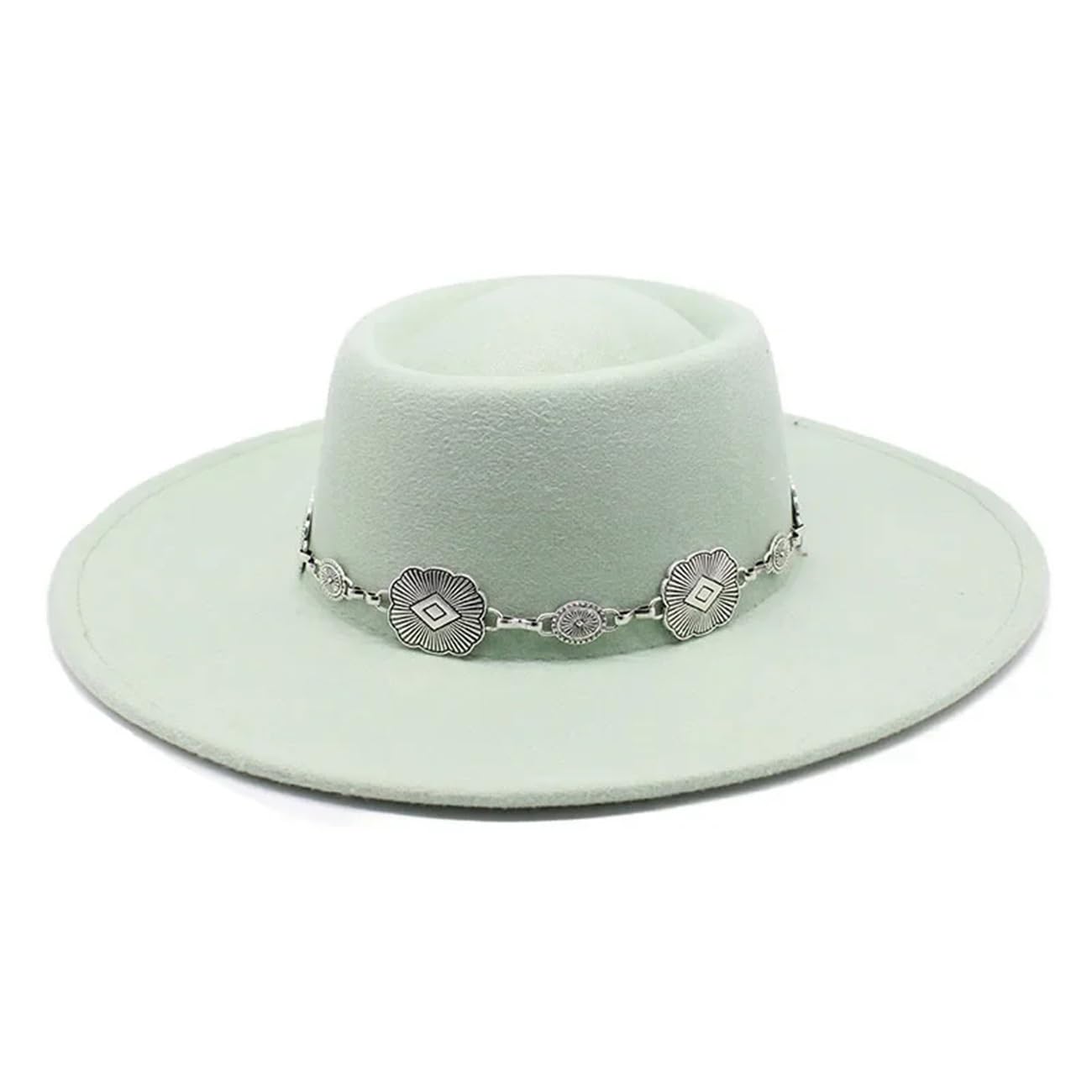 Fedoras Cappelli Per Le Donne 9.5CM Big Brim Lusso Cintura Fascia Feltro Jazz Cappelli Abito Da Sposa Cappello Formale