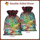 Tocco con etichetta regalo kraft: ogni sacchetto include un'etichetta in carta kraft attaccata per scrivere nomi, messaggi o auguri festivi, per elevare l'aspetto di bomboniere, riempitivi per calze, sacchetti e bomboniere.
