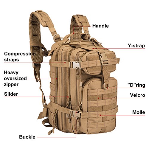 Small 30L Rucksack Military Tactical Backpack Flag Patch Outdoors Bug Out Bag #TOP2