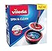 Vileda Spin & Clean Balai laveur, Noir et Rouge, Seau rond et compact