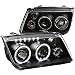Spec-D Tuning LHP-JET99JM-RS Volkswagen Jetta Led Black Projector Head Lights W/Fog Lamps