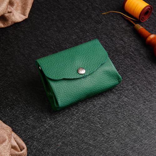 Handmade Women’s Leather Wallet – Soft Genuine Leather, Compact and Stylish Wallets for Women, Elegant Ladies Wallet with Slim Design, Durable and Perfect for women (Green)3