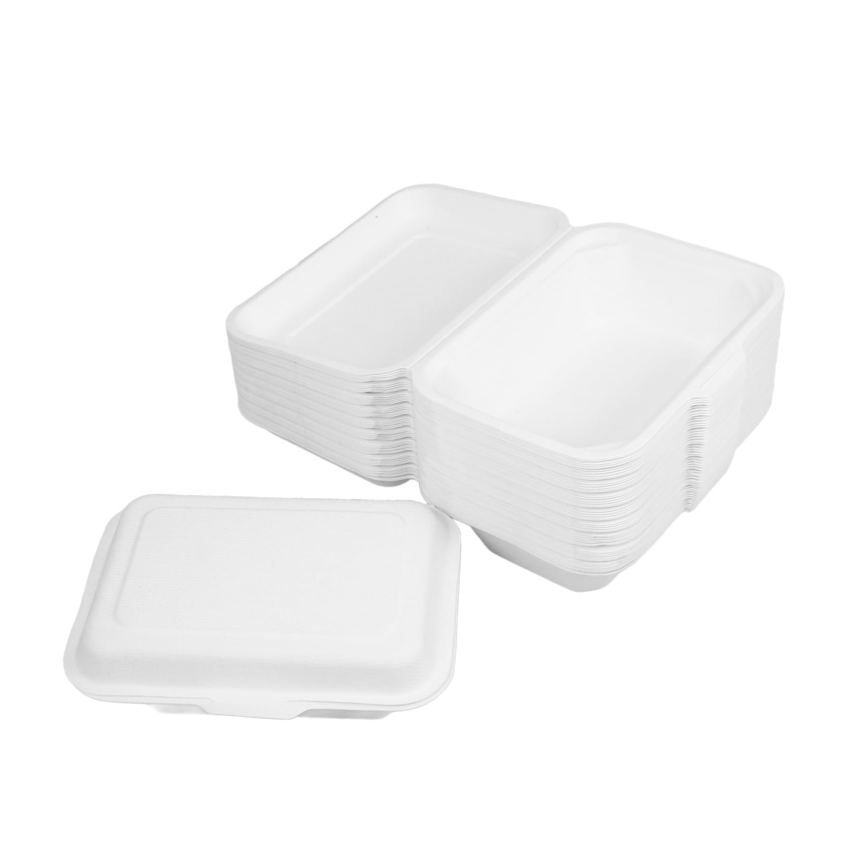 SOLUSTRE 100piezas Cajas De Comida Desechables Biodegradables Envases Para Comida Para Llevar Recipientes Prácticos Para Snacks Hamburguesas y Frutas Ecológicos y Seguros Para Alimentos