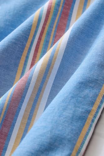 Image of SNITCH Men's Casual Shirt | Slim Fit Full Sleeve Button-Down Collar Striped Design | 100% Cotton & Breathable Fabric for Everyday Wear & Semi-Formal Occasions