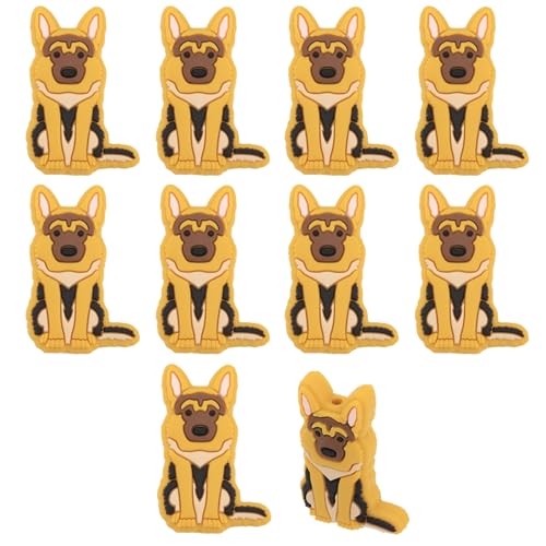 Perles en silicone chien berger CHGCRAFT pour fabrication de bijoux