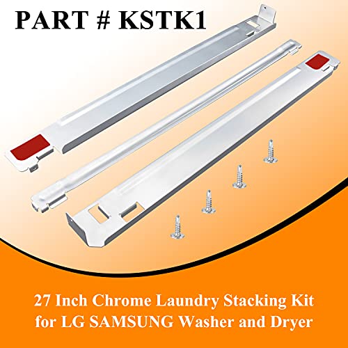 Kstk1 27-Inch Laundry Stacking Kit For Lg Washer & Dryer - Solid Metal With Chrome Coated #TOP5