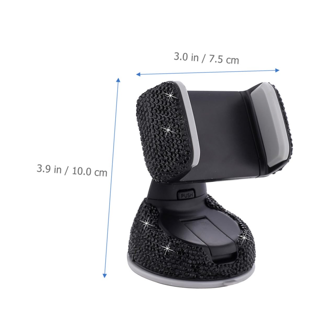 4 Piezas Soporte Móvil Coche con Brillo Ajustable y Estable Accesorio para Rejilla Compatible con Varios Teléfonos Instalación Fácil y para Mujeres Conductor
