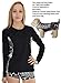 Private Island Women UPF50+ Swimsuit Long Sleeve Top Shirt Rash Guard Workout (L, Black-RGT)
