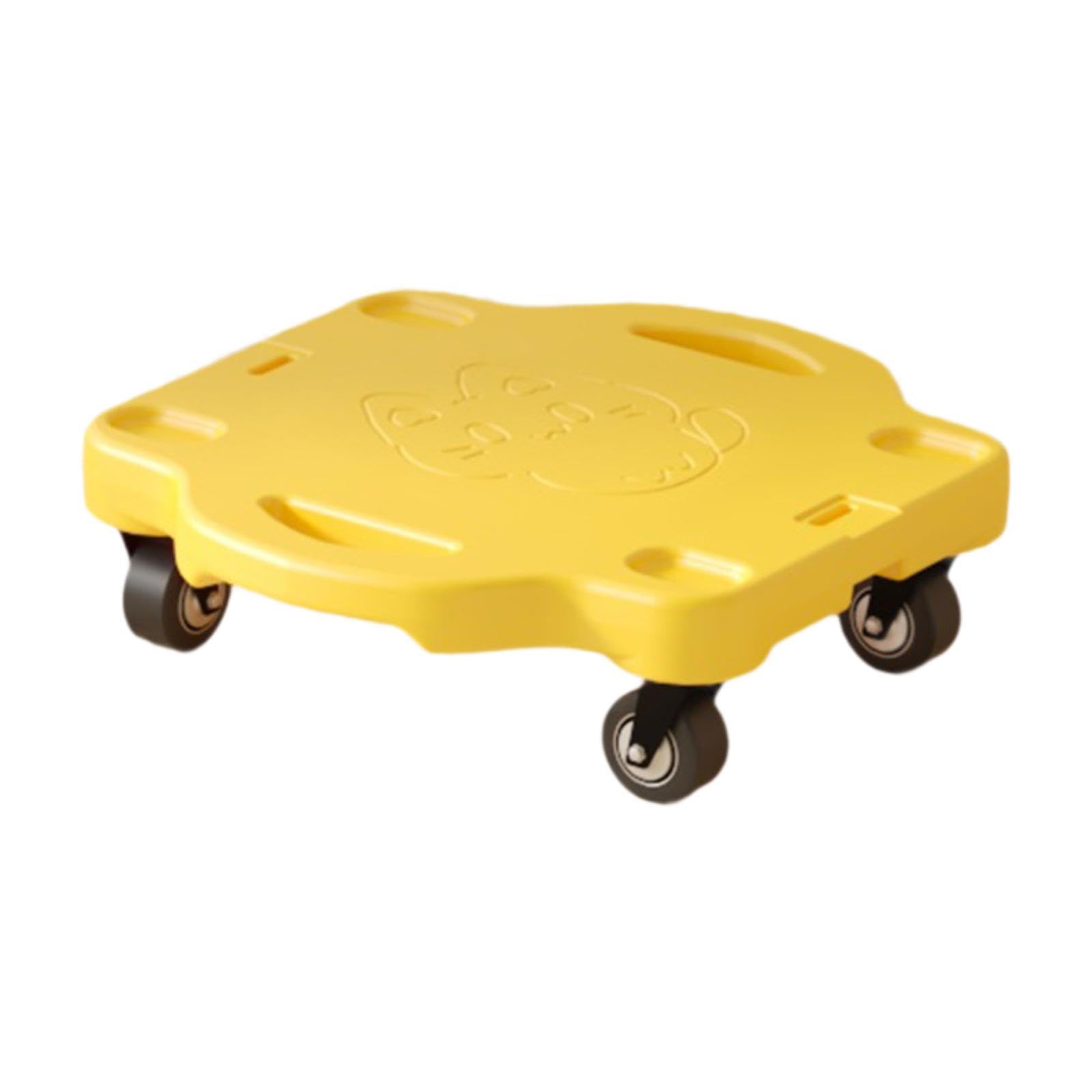 Scooters Board Monopatín Niño Asiento Juguete Sensorial Material HDPE Función Educación Física Coordinación Motor Adecuado para Actividad, Amarillo, M