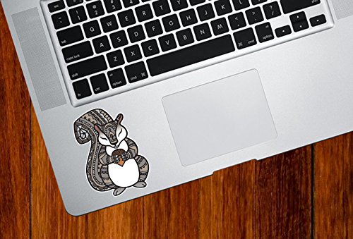Yadda-Yadda Design Co. Squirrel - Patterned Squirrel - Vinyl Trackpad Tablet Decal - Copyright ©2016 (2