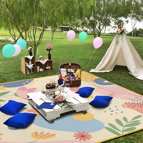 Supfitness Extra Large Picnic Blankets Waterproof Foldable (80 "x 80") Beach Blanket Waterproof Sandproof,3-Layer Thicking Mat Outdoor Packable Camping Blanket(Bohemian) by Supfitness - Image 6