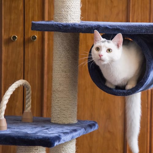 Torre para gatos 71" Armarkat navy madera real miniatura 5