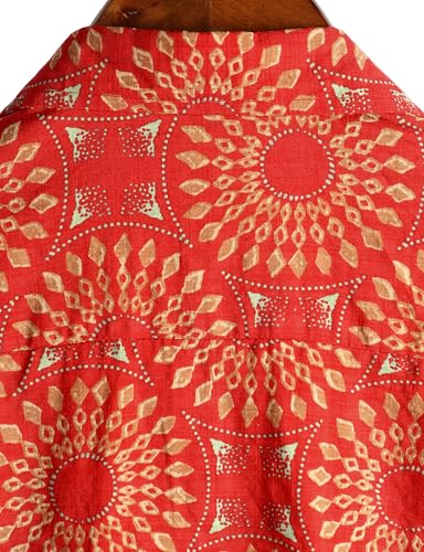 Image of VATPAVE Mens Casual Hawaiian Floral Shirts Short Sleeve Button Down Tropical Shirts Beach Summer Shirts