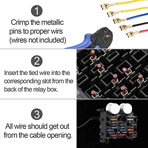 Garfour Electric Fuse Boxes 12-Way Blade Fuse Block 12-Way Fuse Box Holder 30A Per Circuit With Led Indicator Boxes For Automotive Marine Rv Utv Truck With Wiring Terminal … #TOP3
