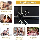 Black Gift Box, 29 x 21 x 10.5 cm Extra Large Gift Box with Lids and Silk Ribbon, Party Present Boxes Specially Designed for Valentine Day, Present Birthdays, Holidays, Anniversaries Gift(Black) - Image 7