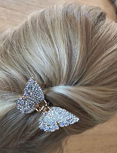 Multi-Color Crystal Rhinestones Butterfly Hair Claw Clip #TOP4