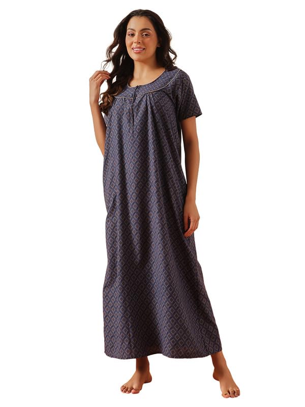 Clovia Women's Cotton Printed Long Maxi Night Dress - Review, Price and Buying Guide