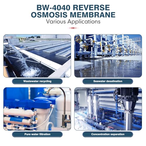 NeoKaleido BW-4040 Reverse Osmosis Membrane, BW4040 RO Membrane - High Performance for Commercial, Industrial, Agricultural, and Residential Use - 2400 GPD, Size 4" x 40" by NeoKaleido - Image 4