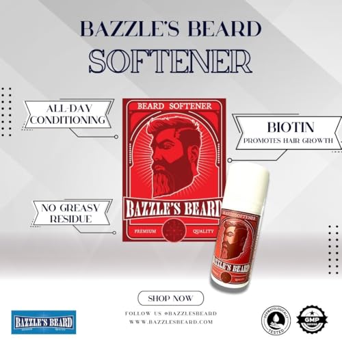 Bazzle's Premium Beard Care Kit, All-in-One Set of 4 Products: Balm, Softener, Thickener, Mask - Image 9