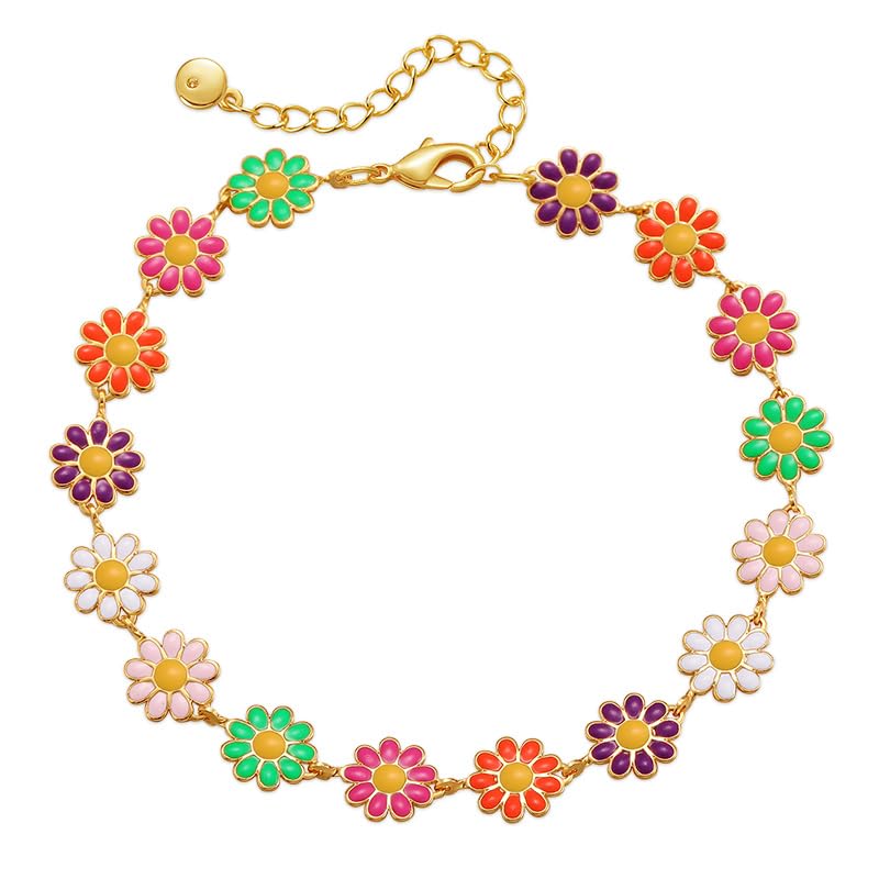 Yumikoo 18k Gold Plated Anklet, Women Adjustable Gold Tone Ankle Bracelet