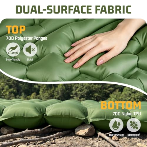 Image of Double Sleeping Pad for Camping, 2 Person Air Mattress