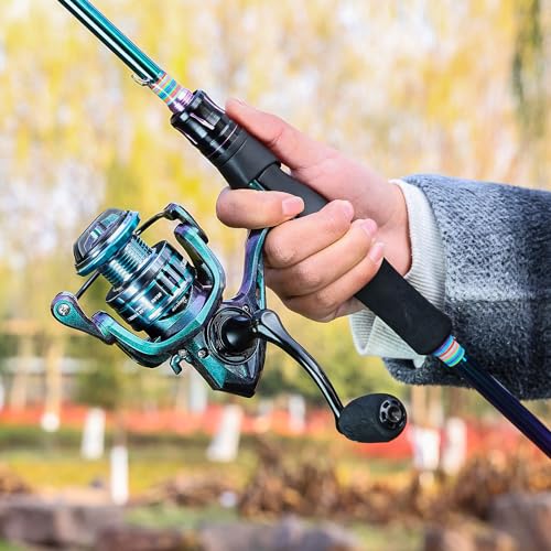Canne à pêche rotative 1,8 m portable légère équipement eau douce eau salée - 7
