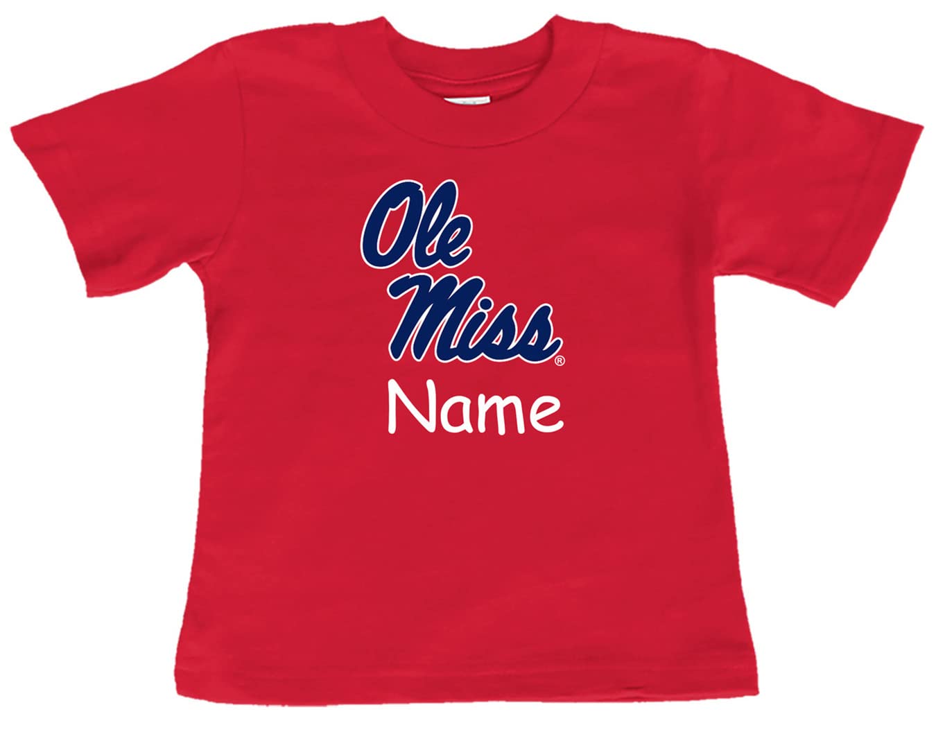 Mississippi Ole Miss Rebels Personalized Color Baby/Toddler T-Shirt (5/6T)
