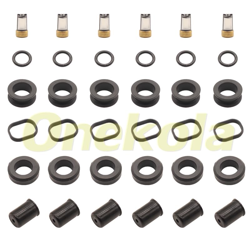 Fuel Injector Service Repair Kit Filters O Rings Seals Grommets for 23250-50010 for Toyota for Lexus Supra LS400 1UZFE V8 32v 90-93 - (Color: 20 Piece Set)